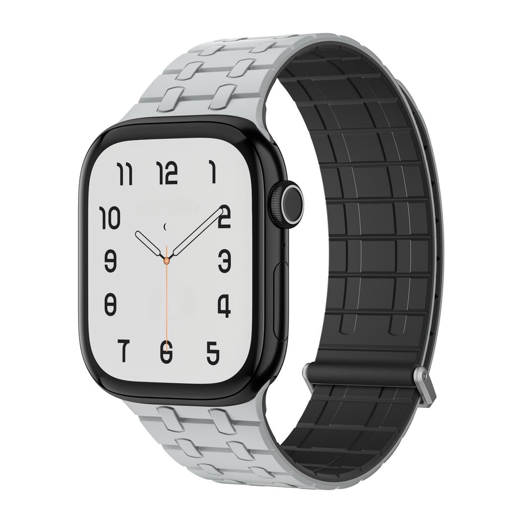 Мягкий силиконовый магнитный ремешок для Apple Watch Ultra 2 49 мм 46 мм 45 мм 44 мм Петля-ремешок для Iwatch Серии 10 9 8 7 SE 6 5 4 Браслет