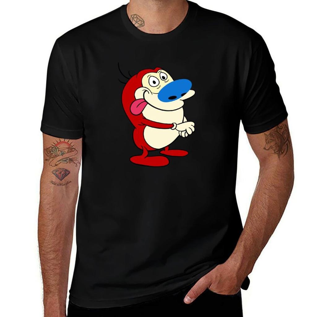 Футболка Ren Stimpy Stimpson Stimpson Stimpy J Cat Повседневная Легкая С Коротким Рукавом