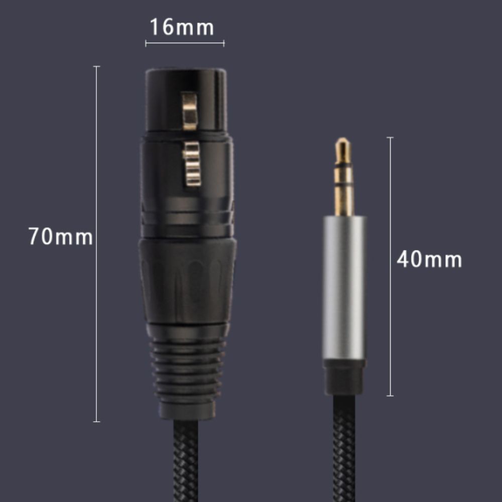 3.5mm To XLR Female Microphone Audio Cable Balanced Balanced Analog Mic Cord  Computer