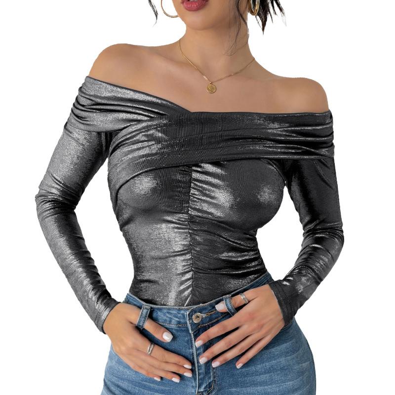 Женский комбинезон с высокой эластичностью, ребристым узором, длинными рукавами, однотонный, без бретелек, с перекрестной завязкой, боди в стиле вечеринки