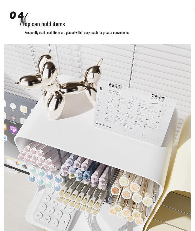 Наклонный держатель для ручек Органайзер для стола - Большая вместимость