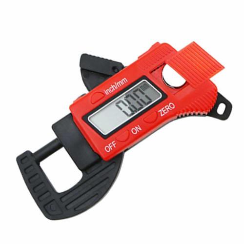 ANR Digital Micrometer, High-Precision Digital Gauge for Thickness Measurement, Leathercraft, Printing Paper, Large Thickness Display, Red
