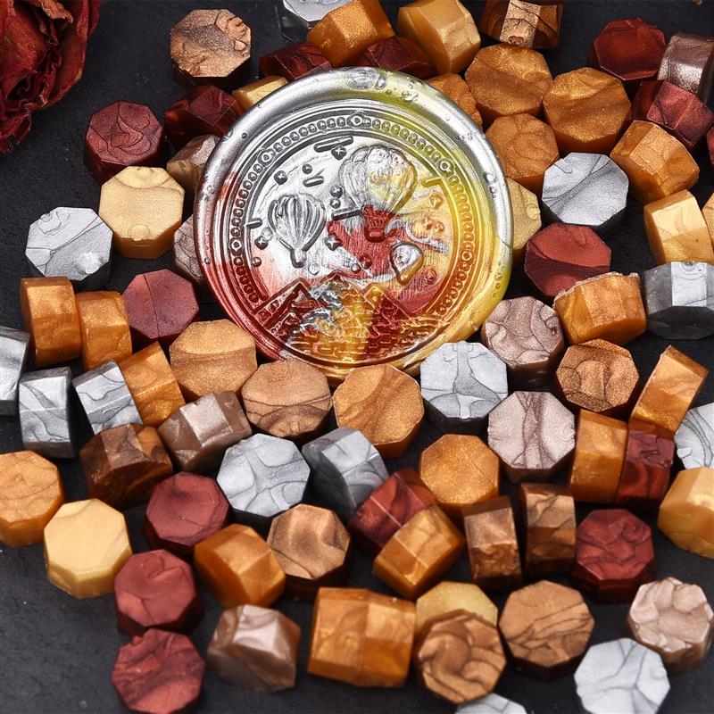 100 шт. ретро-сургучные бусины, цветная печать, воск для печати, материал для скрапбукинга, свадьбы, дня рождения, вечеринки, воска, сделай сам, художественный декор, поставка