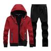 Men Running Set Clothing Sportswear Fleece Velvet Hoodies Sweatshirts Sets Tracksuits Suit