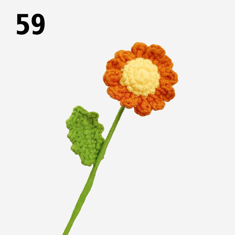 Подарок на День Учителя Подсолнух Вязаный Цветок Вязаный Цветок Ручной Работы Букет Домашний