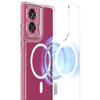 For Motorola Moto G35 5G Clear Phone Case Compatible with MagSafe TPU+Acrylic Back Cover