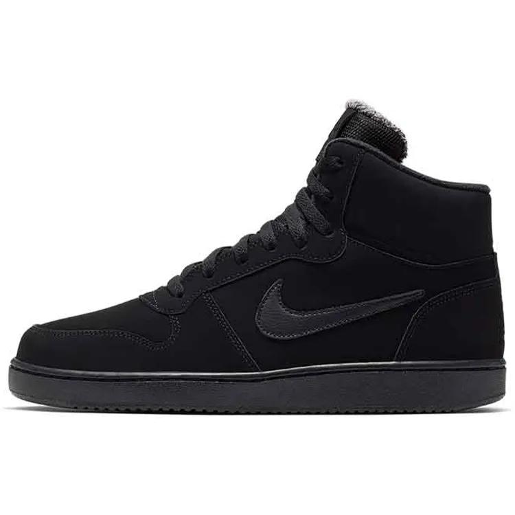 Nike Ebernon Mid SE 'Triple Black' (Unisex) Black / Black / Black Skate Shoes AQ8125 003