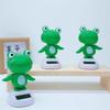 New Fun Solar Powered Car Dashboard Ornament Cute Animal Frog Bobble Head Toy Decoration Gift For Interior Accessorie Auto Table