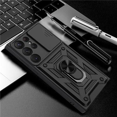 Чехол для телефона Samsung S23 Ultra Plus, слайд-камера, военный противоударный защитный чехол для Samsung Galaxy S 23 S23Ultra S23Plus, защитные кольца для объектива