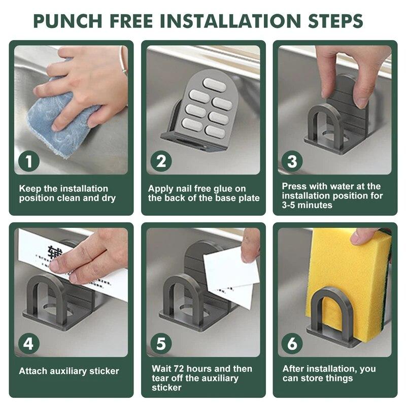 Новый космический алюминиевый держатель для кухонной губки, раковина, мытье посуды, губка Боб, сливная сушилка, держатель для хранения, аксессуары для кухонной мойки