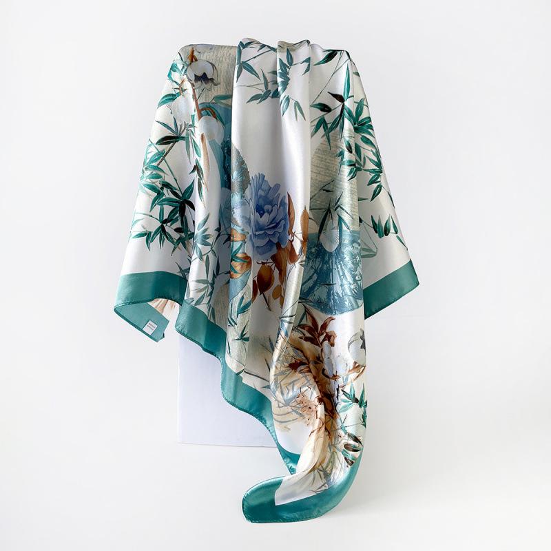 90cm Rayon Scarf – New Floral Print Scarf: A Stylish and Versatile Shawl for Women