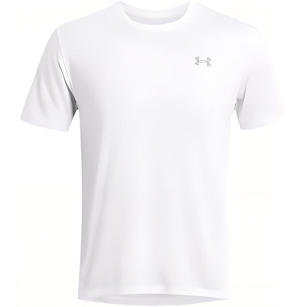 Under Armour Футболка с коротким рукавом и круглым вырезом с логотипом UA Launch Splatter, мужская, белая 1382586-100
