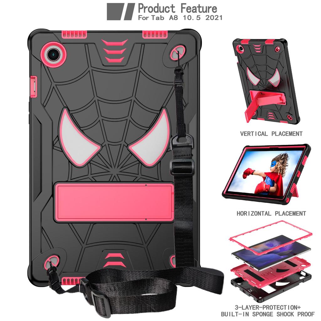 Защитный чехол с тройной защитой от Человека-паука для Samsung Galaxy Tab A8 2021 SM-X205/X200