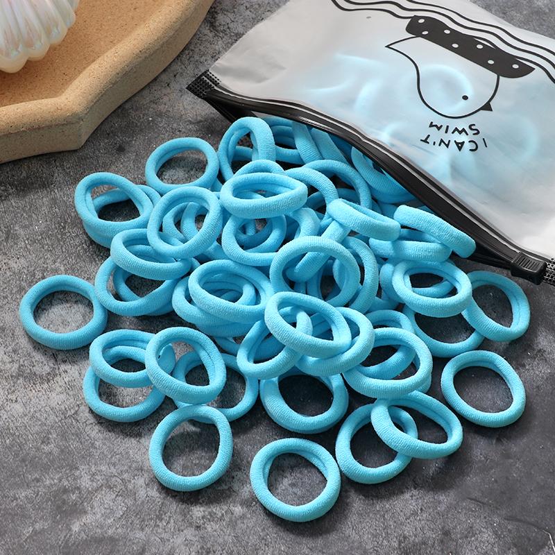 100 шт./компл., эластичные резинки для волос, повязка на голову, резинка для девочек, нейлоновые аксессуары для волос, головные уборы