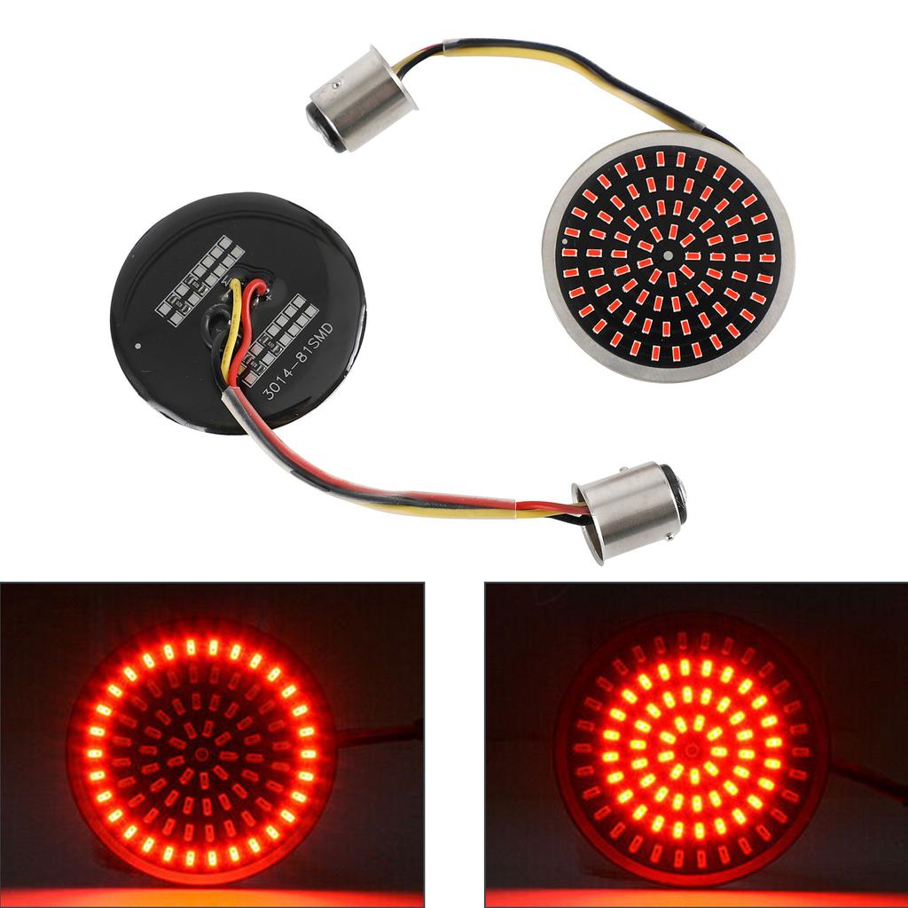 1157 LED Turn Signal Light Inserts Lamp Fit for Softail Touring Dyna Sportster