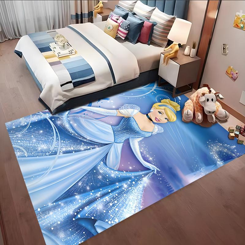 Various Styles and Sizes Princess Cinderella Pattern Carpets Bedroom Play Mat Living Room Areas Rug Home Decoration Luxury Gifts