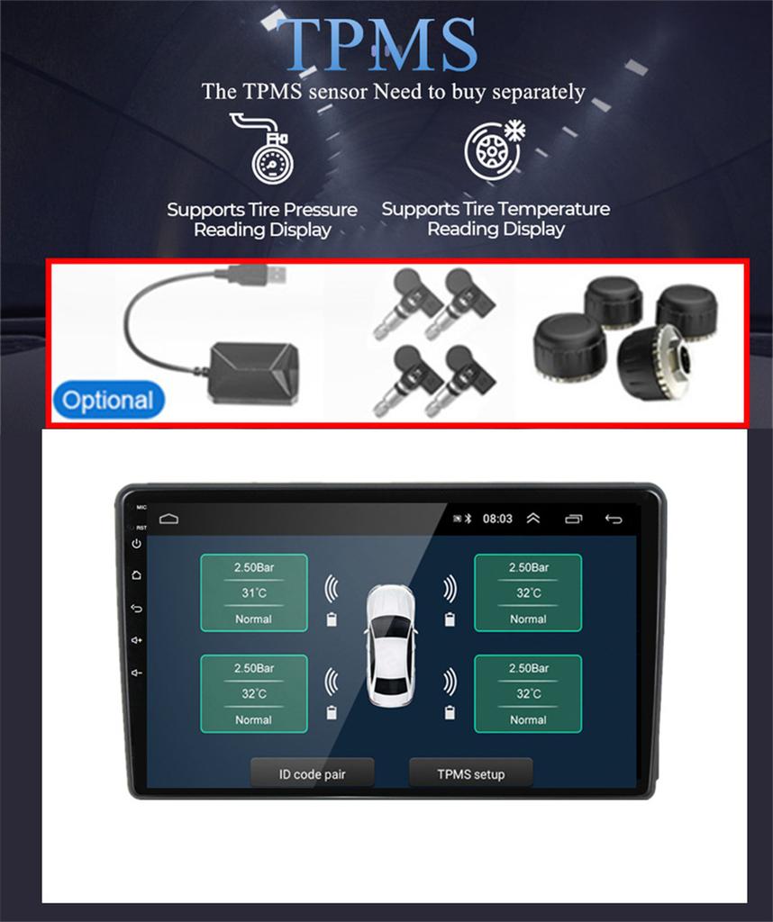 9" Android 11 Стерео Радио Навигационный Плеер 2+32 ГБ Для Ford Transit 2009-19 С Carplay