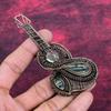 Green Swiss Opal Pendant Guitar Pendant Copper Wire Wrapped Gemstone Jewelry