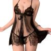 Soxeeh Sexy Lingerie Sexy Cosplay Sheer Exposed Seductive Includes Set Women's Babydoll, Underwear, Costume, Lace, Breasts, Costume, T-Back, 2-Piece
