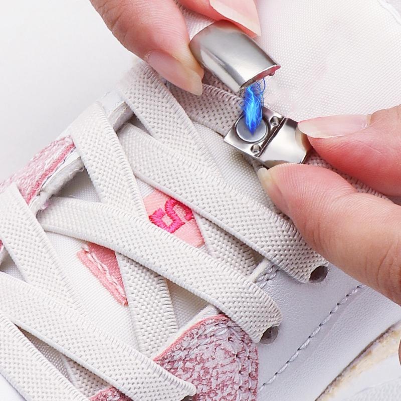 2 пары новых магнитных шнурков без завязок, эластичные шнурки, кроссовки, шнурки без завязывания, детские, взрослые, широкие шнурки, аксессуары для обуви