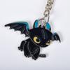 Cute Black And White Flying Dragon Series Metal Keychain Kawaii Anime Cartoon Doll Keyring Pendant Backpack Accessories Gift