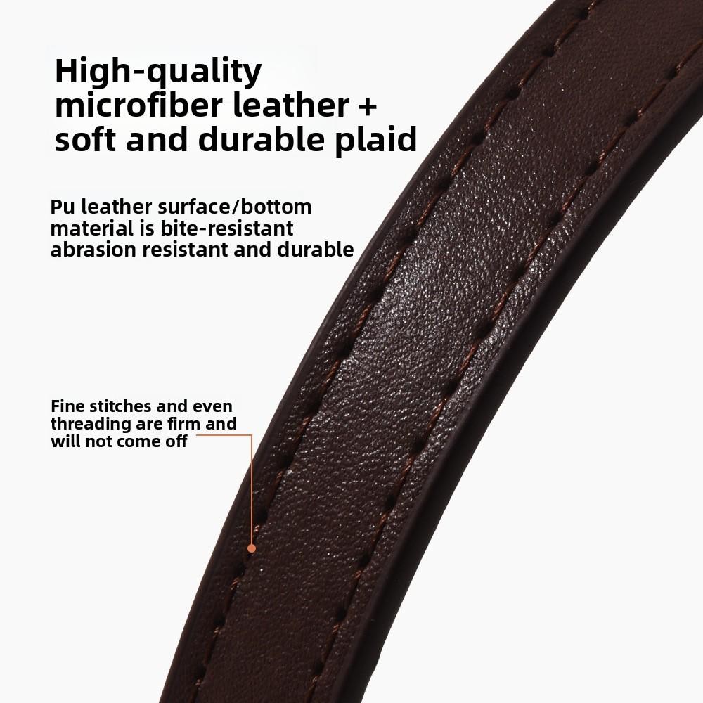Pet Collar Large Dog Chain Waterproof and Abrasion Resistant Dog Cat Collar PU Leather Small and Medium Dog Collar Collar