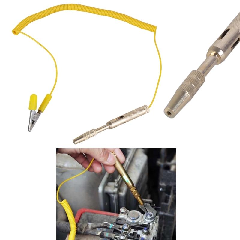 6В 12В 24В Автомобильный тестер напряжения Circuit Tester с выдвижным щупом, светодиодной подсветкой, зажимом и кабелем для автомобилей, мотоциклов