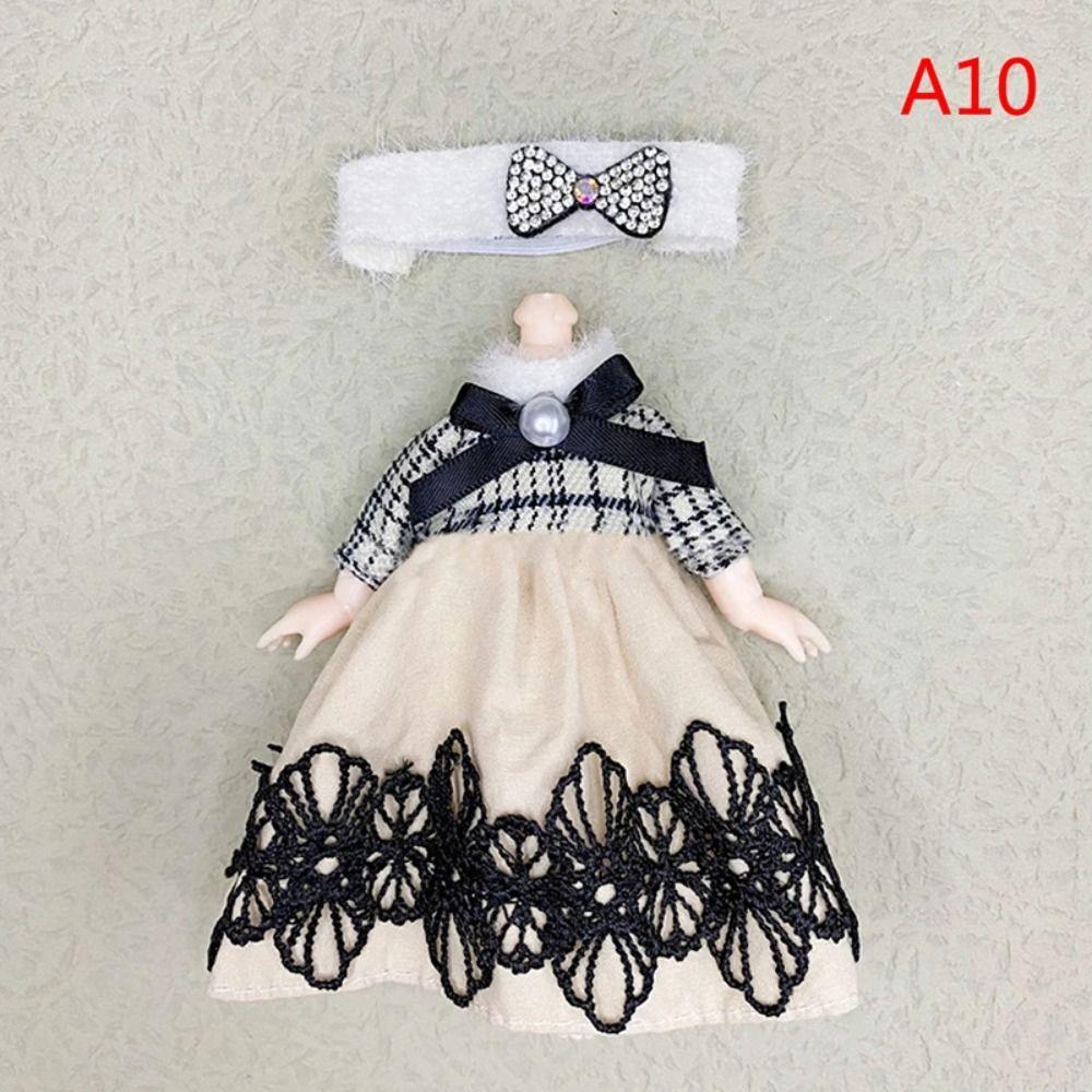 Sweet Skirt 16cm Doll Clothes Suit Plush Patch Cute Clothes Set Doll Accessory