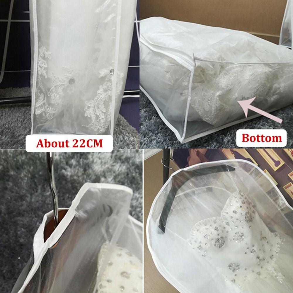 1Pcs Bridal Wardrobe Gown Storage Bag Double-sided Protective Cover Wedding Dress Dust Cover