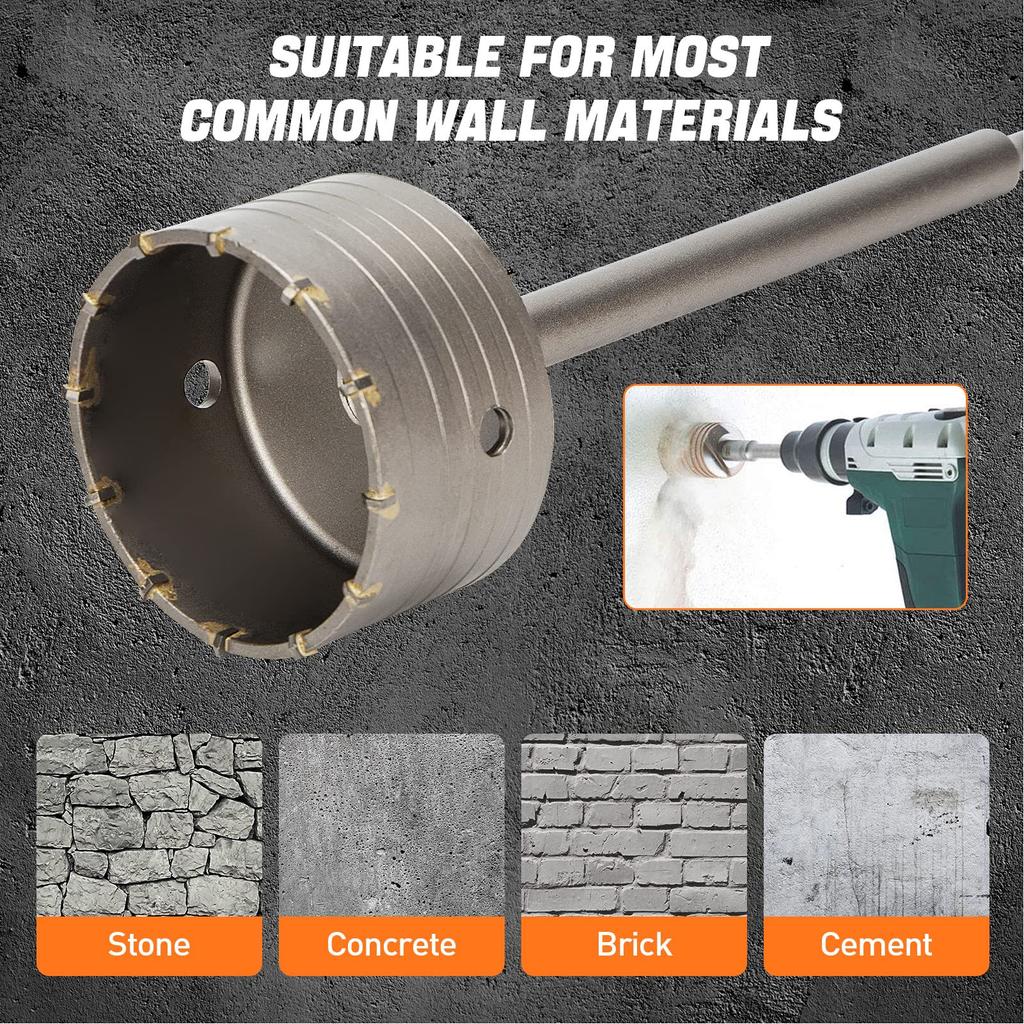 65 мм 80 мм 100 мм коронка сверло по бетону коронка с хвостовиком 30 мм 40 мм 65 мм 80 мм 100 мм набор для резки отверстий