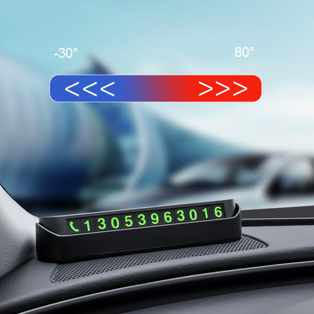 Светящаяся ABS табличка с номером телефона для временной парковки и украшения салона автомобиля