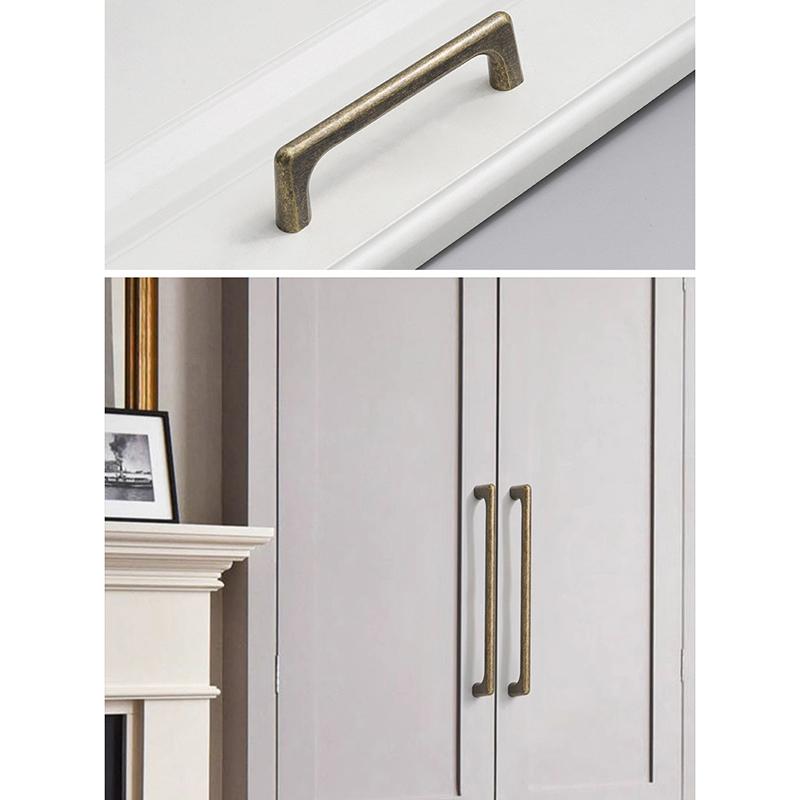 Retro Antique Bronze Furniture Pull Durable Aluminum Handle for Cabinet Wardrobe Storage Drawer Kitchen Decor