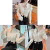 Off Shoulder Satin Shirt For Women With 3d Pattern And Polo Collar For Spring Season