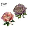 Sweater Brooch Pin Women Sparkling Rhinestones Enamel Peony Shape Lapel