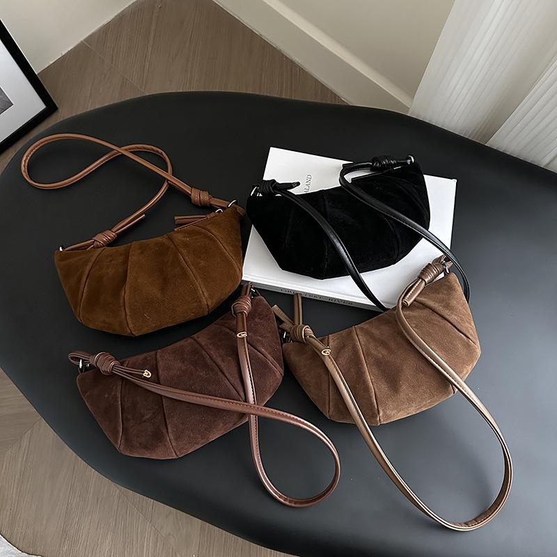 Маленькие замшевые сумки через плечо для женщин, зимняя модная тенденция, сумка через плечо, женские ретро-сумки и кошельки