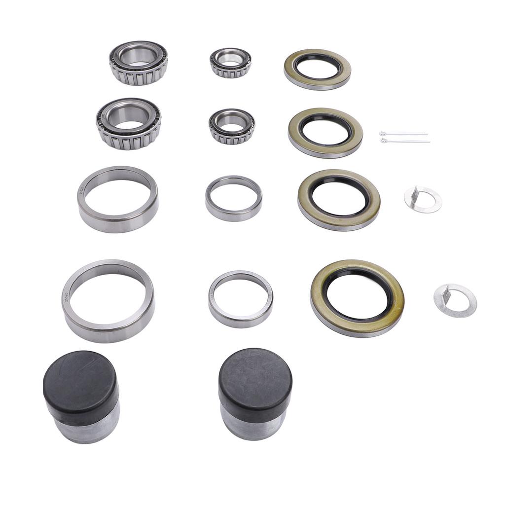 2 Sets Trailer Wheel Hub Bearing Kit with Bearing Protectors 25520 LM67010 for 1 1 4in and 1 3 4in 5200lbs Axle Spindles