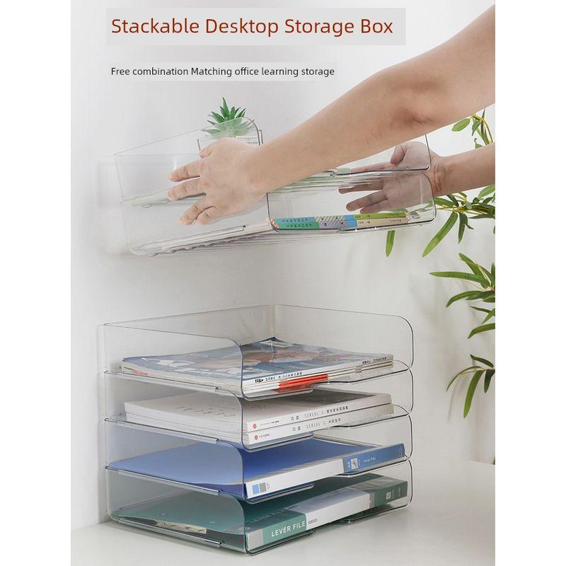 Panel File Storage Storage Box Ins Non-Printed Desk Storage Rack Folder Storage Rack Multi-Layer File Document Rack Desktop Book Stand File Rack