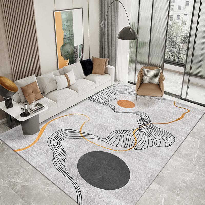 Главная Печатный диванный ковер Геометрический прямоугольный скандинавский печатный ковер Минималистский ковер