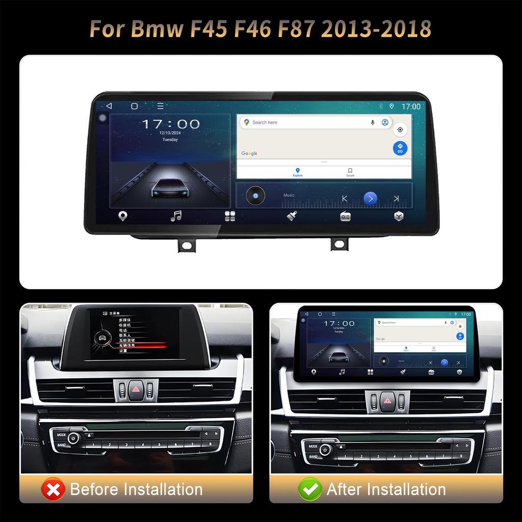 12.3" Для BMW F45 F46 F87 2013-2018 Автомагнитола Стерео Мультимедиа Навигация 4G GPS Беспроводной Carplay Bluetooth Сенсорный экран Стерео