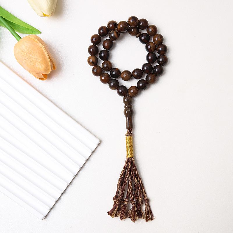 Классические исламские четки из 33 бусин с кисточкой