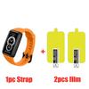 Силиконовый ремешок + защитная пленка для Huawei Band 6 7 8 NFC Smart Band Сменный мягкий браслет ремешки для Huawei Band 6 7 8 чехол