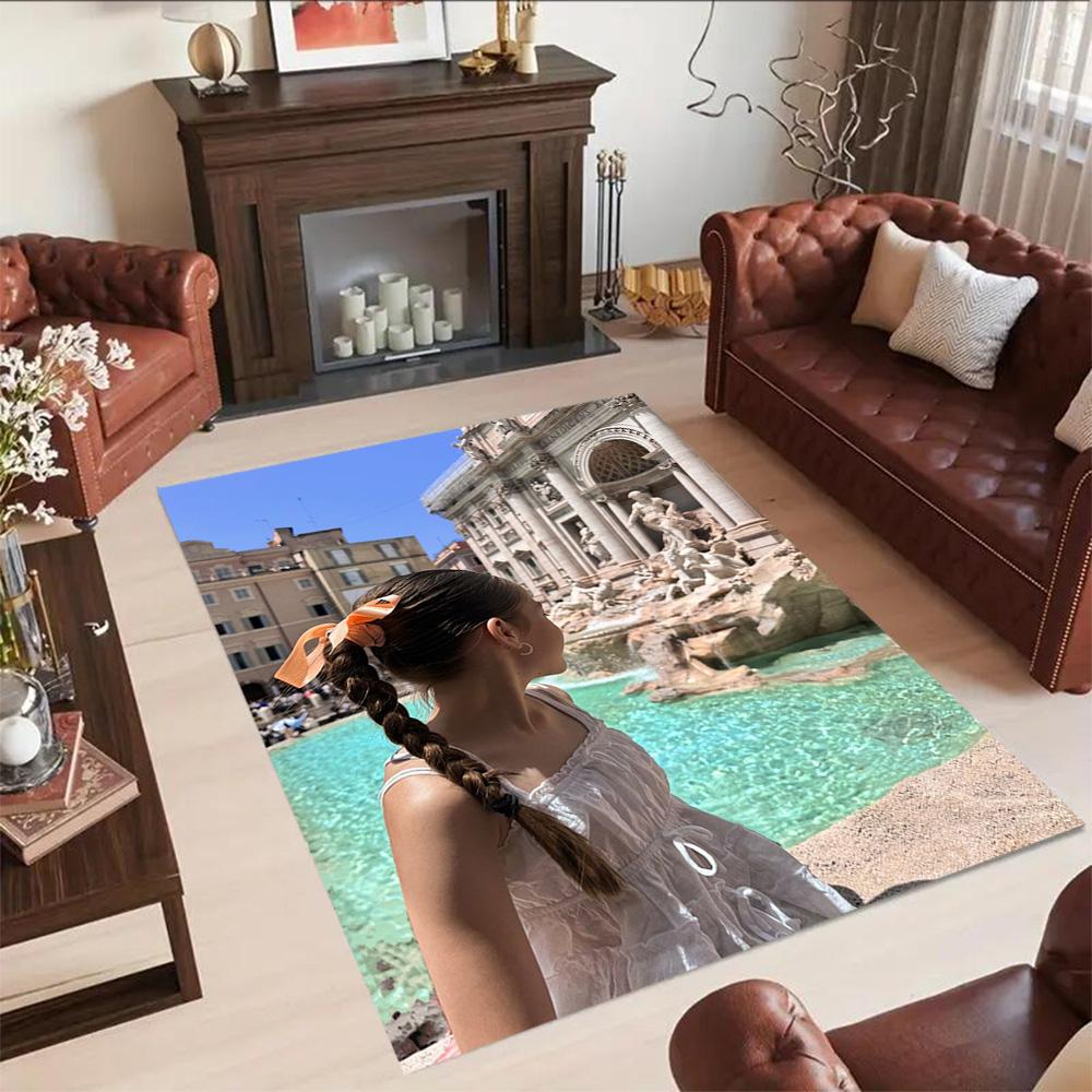 Customize Photo Customize picture Floor Rug Office Rug Perfect for Kitchen Balcony Dining Room Foyer Anti-slip Rug Anime Office Decor