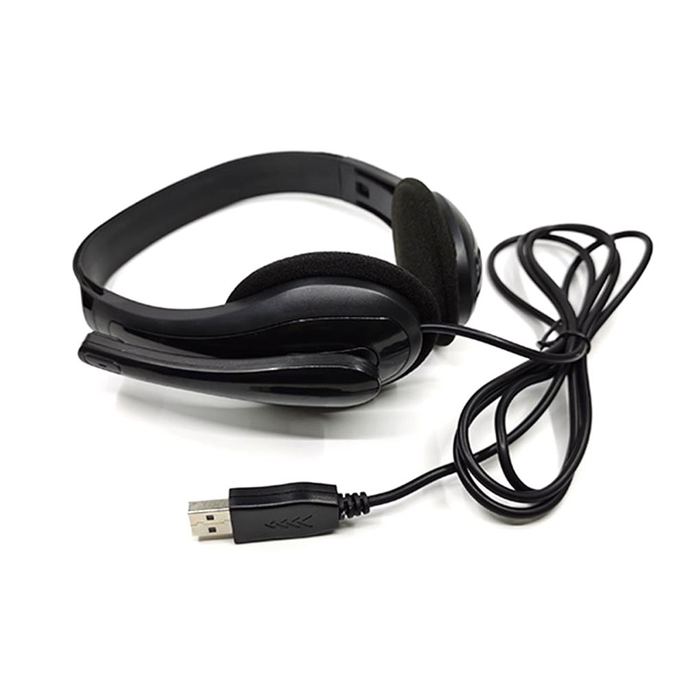 Universal Usb Wired Headphones Pc Gaming Headset With Microphone Noise Reduction Stereo Earphone Helmet For Laptop Computer