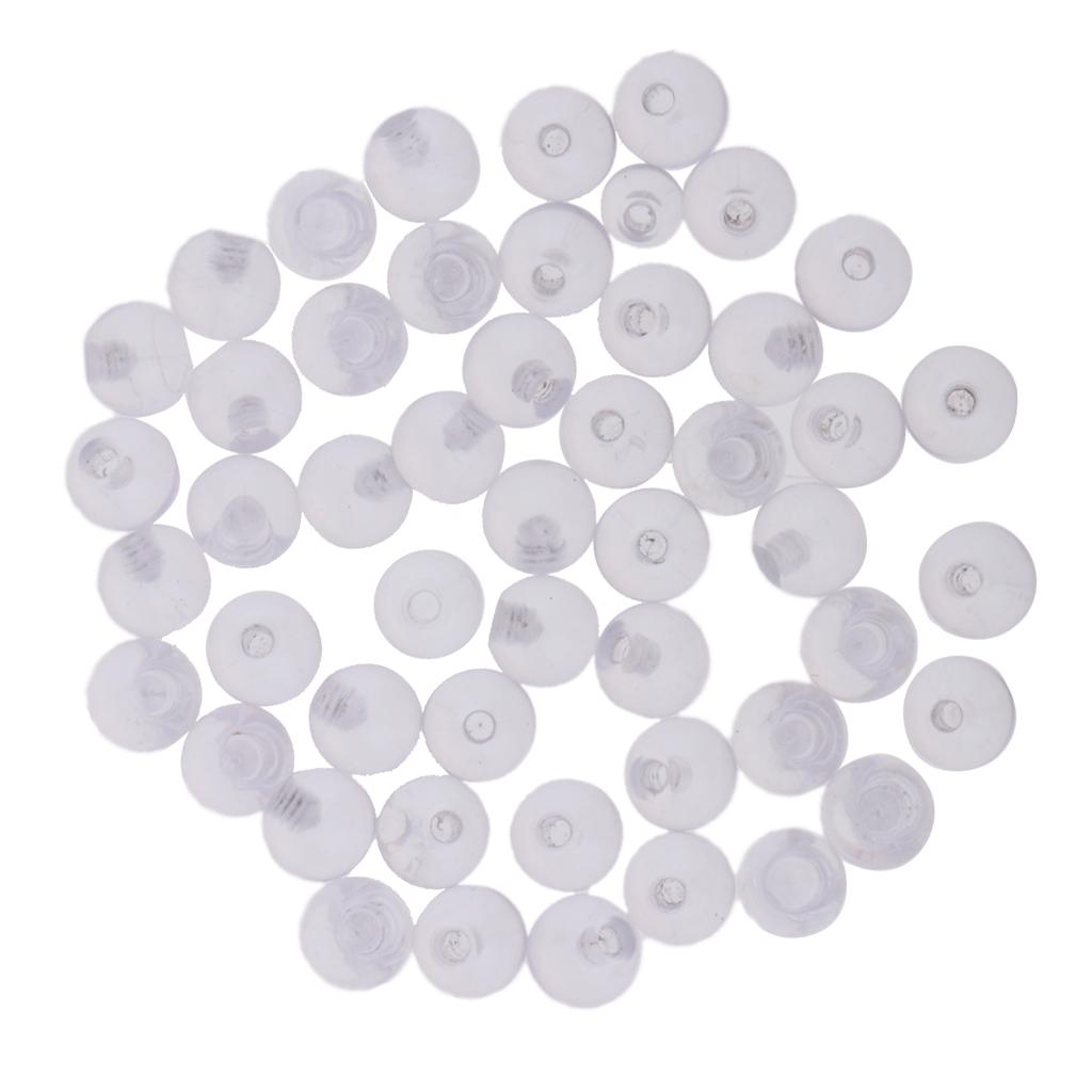 50 Pieces Body Piercing Jewelry Replacement Balls Clear Acrylic  1.2 X 3mm