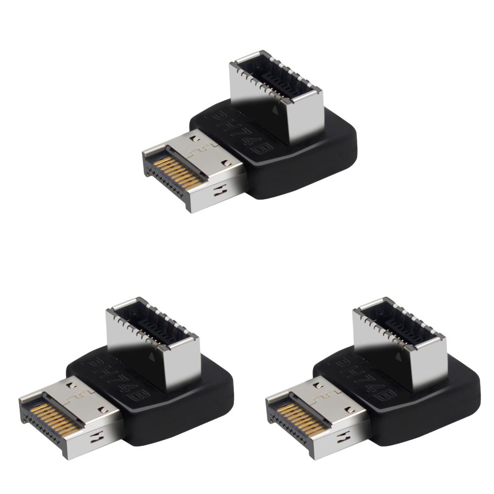 USB 3.1 Type E 90 Degree Converter Front USB C Header Adapter Vertical Type E Header Converter for PC Motherboard