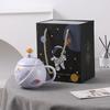 Planet Cup Embossed Planet Mug Cute Astronaut Ceramic Cup Couple Cup Souvenir Water Cup