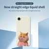 For iPhone 16e Case Cute Glasses Cat Beauty Pattern Printing Straight Edge TPU Phone Back Cover