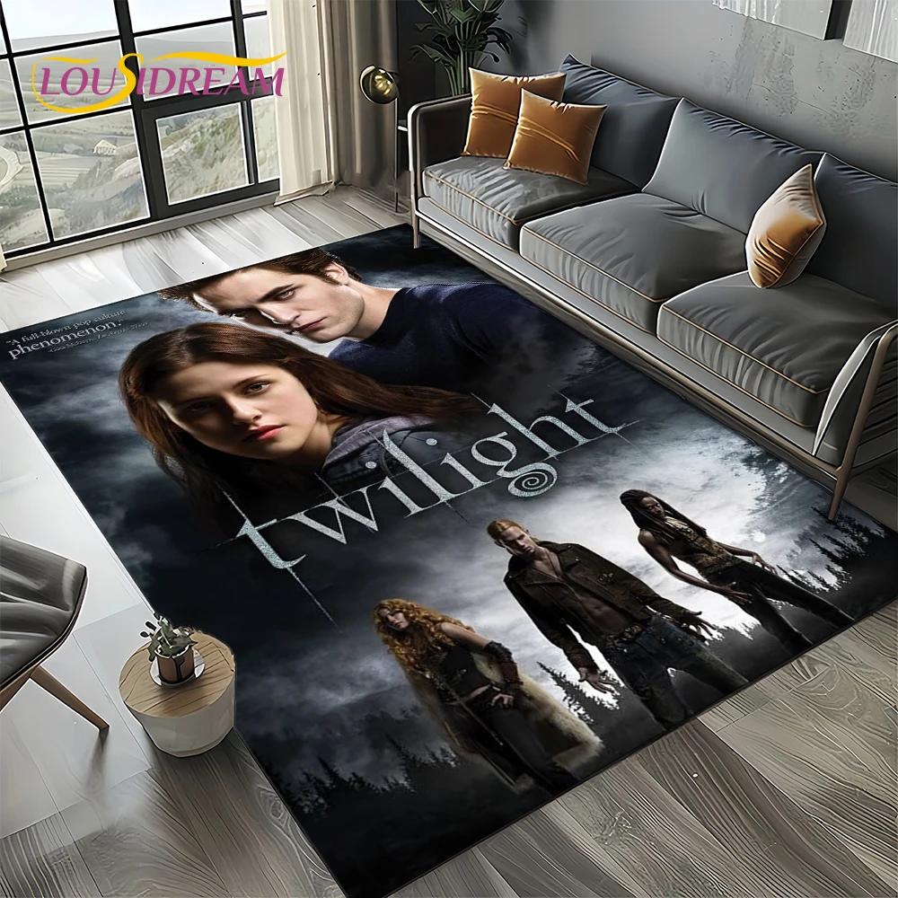 Twilight Saga Series Edward Bella Movie Carpet Rug for Living Room Bedroom Home Sofa Decoration,Kids Area Rug Non-slip Floor Mat