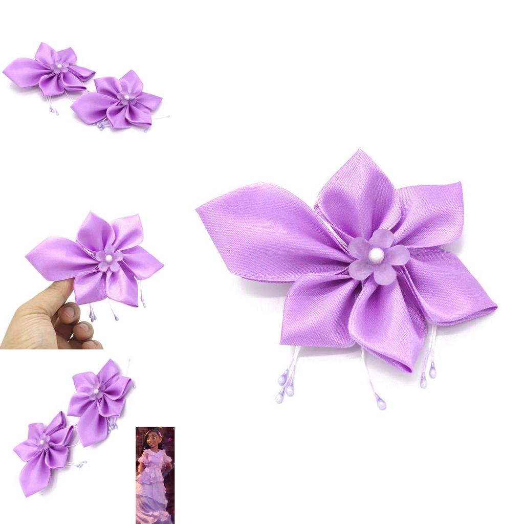 Энканто Изабелла Фиолетовый Бант Цветок Волшебный Головной Убор Для Девочек Идеально Подходит Для Косплея И Вечеринок