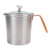 Milk Frothing Pitcher with Lid Scale Stainless Steel Milk Frother Cup for Latte Coffee 700ML